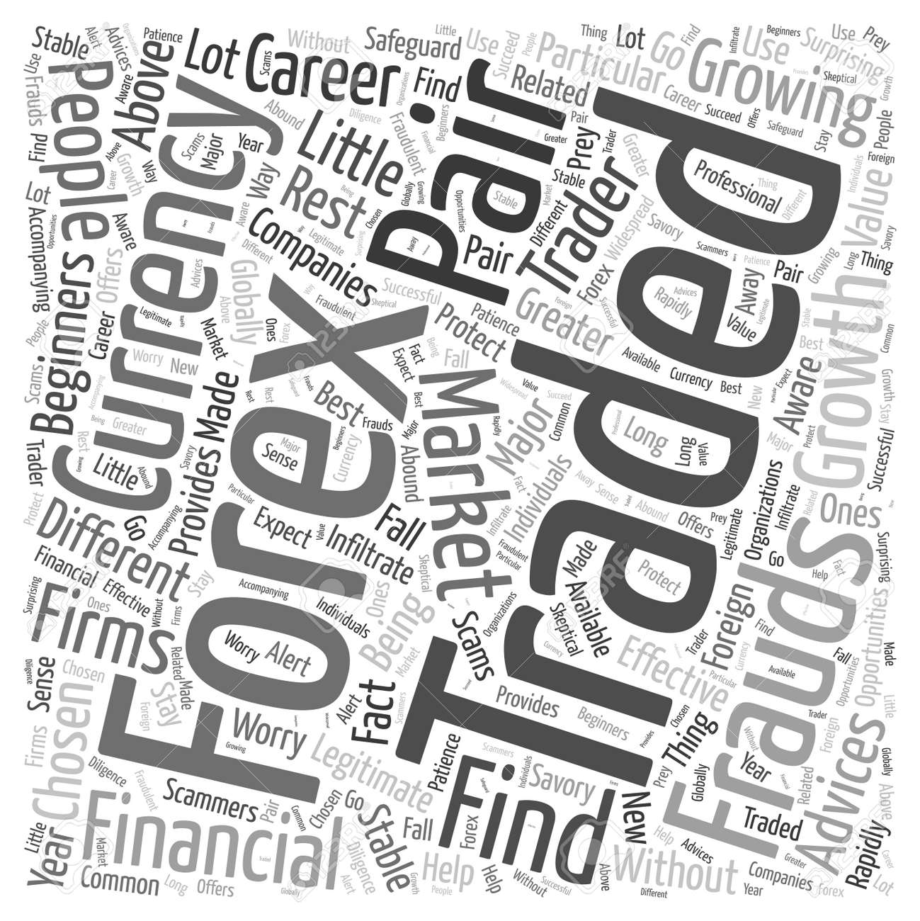 Forex Trading Advice Word Cloud Concept - 